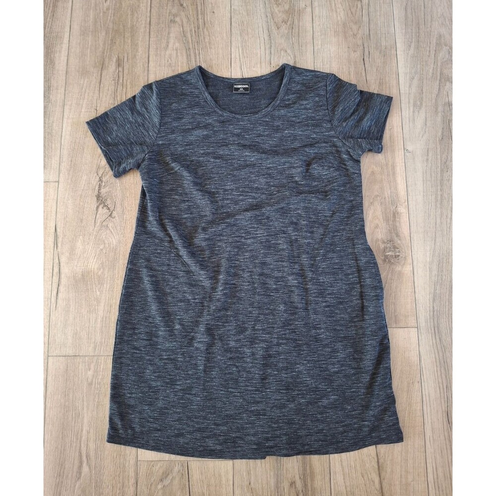 32 Degrees T Shirt Dress Womens XL Dark Gray Cap Sleeve Round Neck Pullover